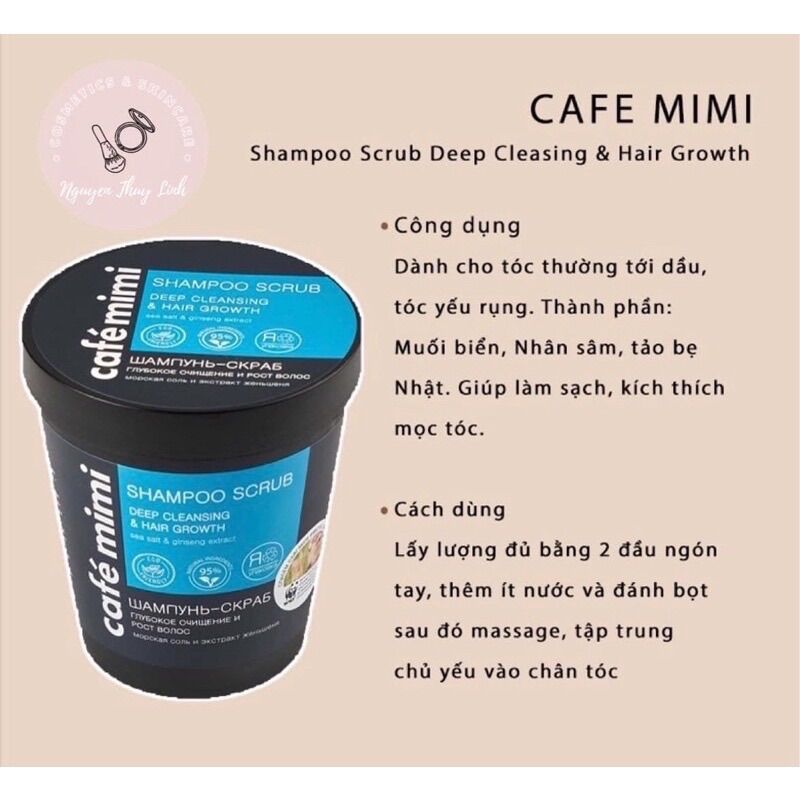 TẨY DA CHẾT TÓC CAFE MINI LÀM SẠCH NUÔI DƯỠNG TÓC