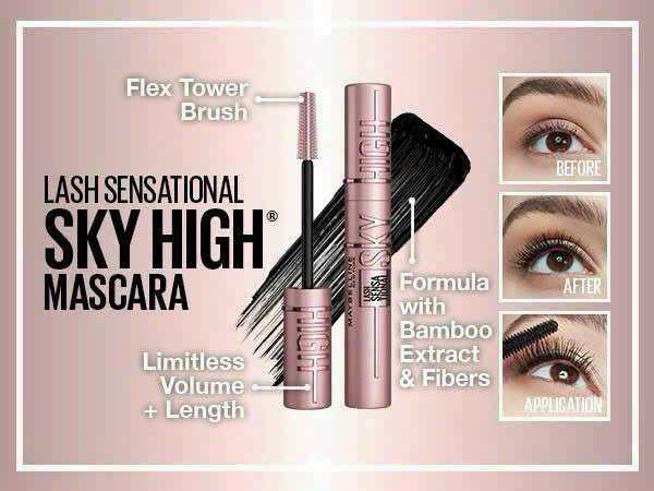   Chính Hãng  Mascara Chuốt Mi Maybelline Sky High Lash Sensational Chính Hãng,Lâu Trôi 