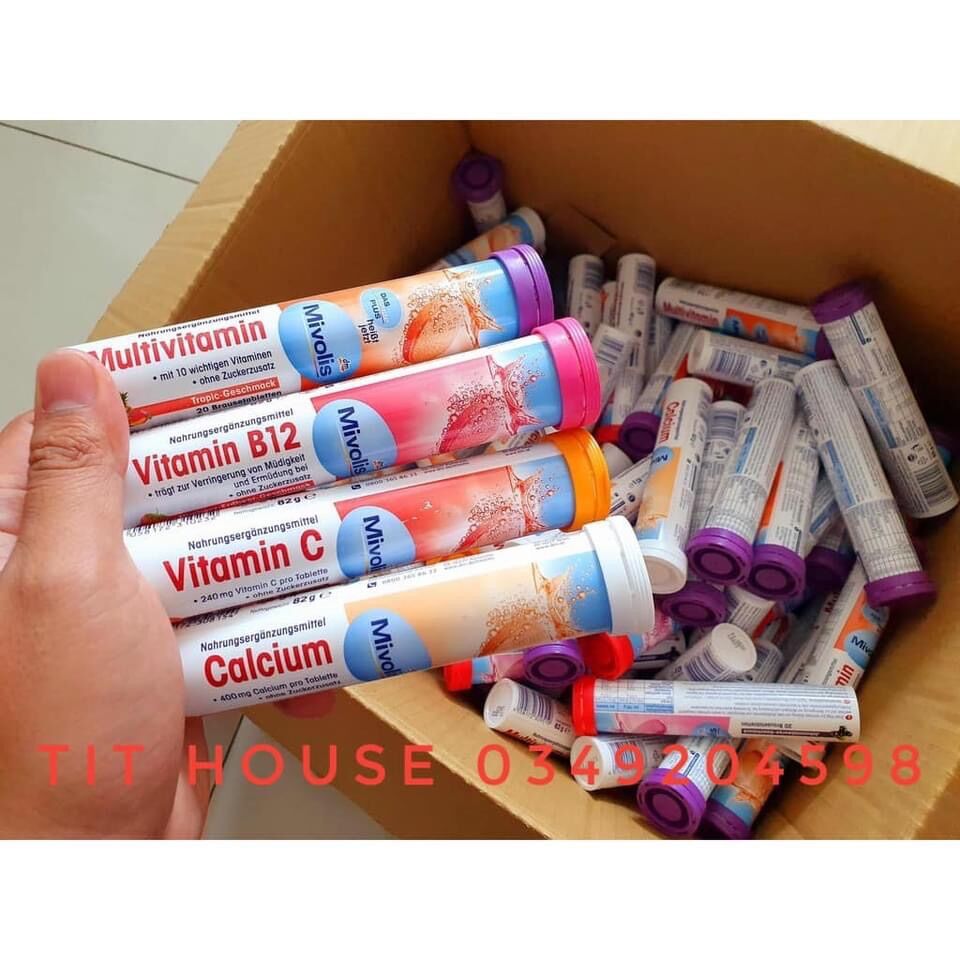 Viên C sủi Mivolis Đức ống 20 viên