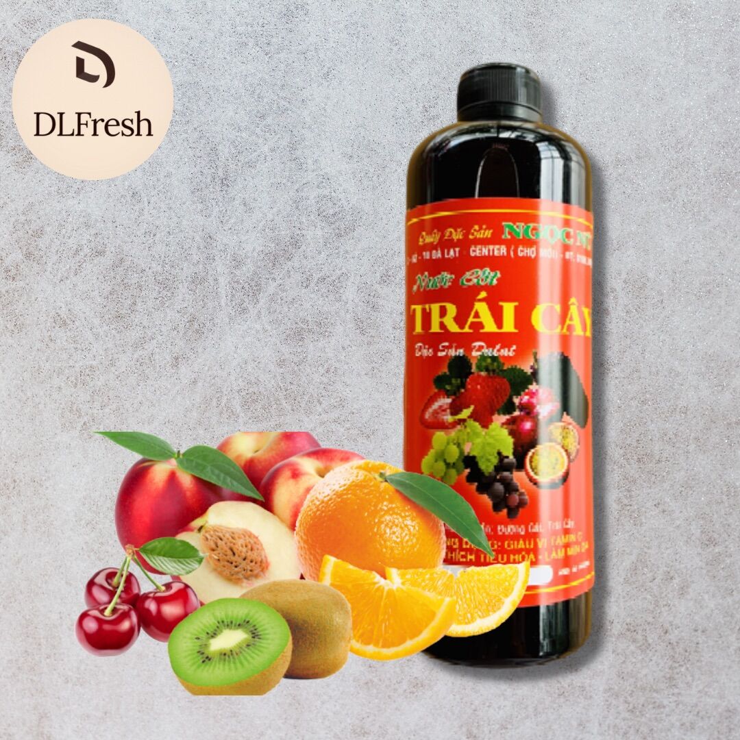 Nước cốt trái cây mix đặc biệt dlfresh đặc sản đà lạt chai 500ml
