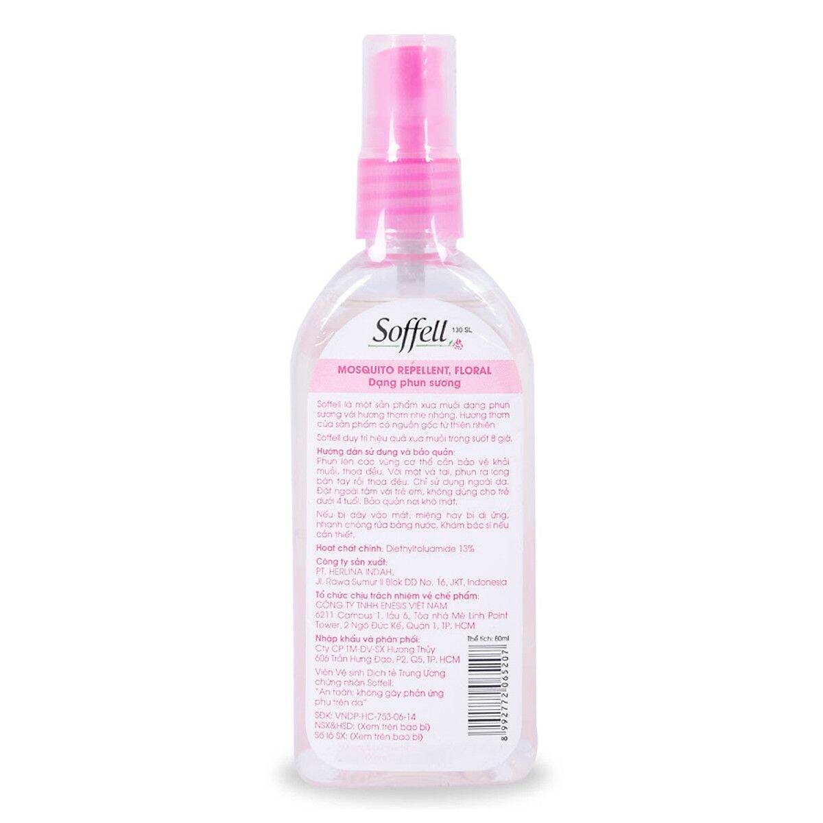 Xịt chống muỗi Soffell - 80ml