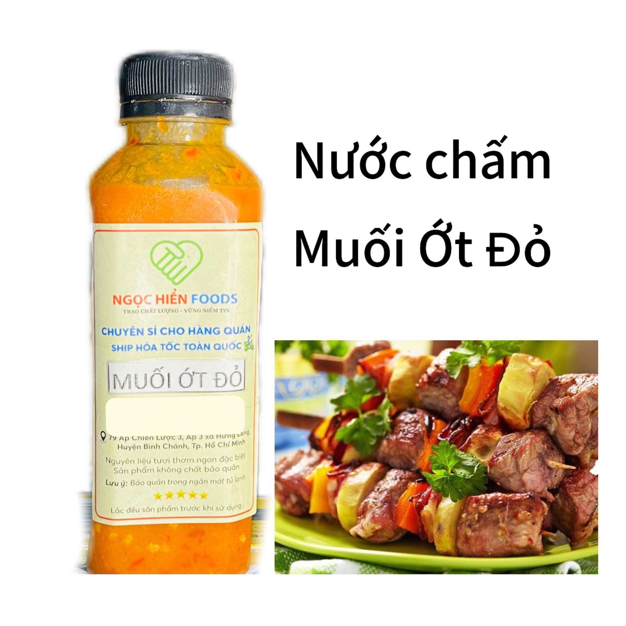 Nước chấm hải sản muối ớt đỏ siêu ngon nhà làm đóng chai tiện lợi 300ml