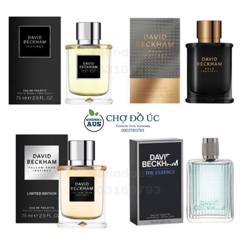 Nước hoa nam david beckham instinct - essence - edt 75ml - nhập úc tem chemist