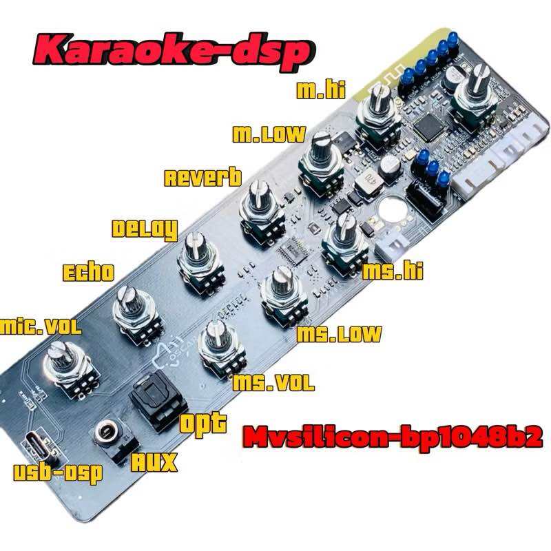 Bo mạch blutooth pre karaoke MV SILICON BP1048b2 tự do chỉnh DSP theo ý muốn - phụ kiện DIY Loa