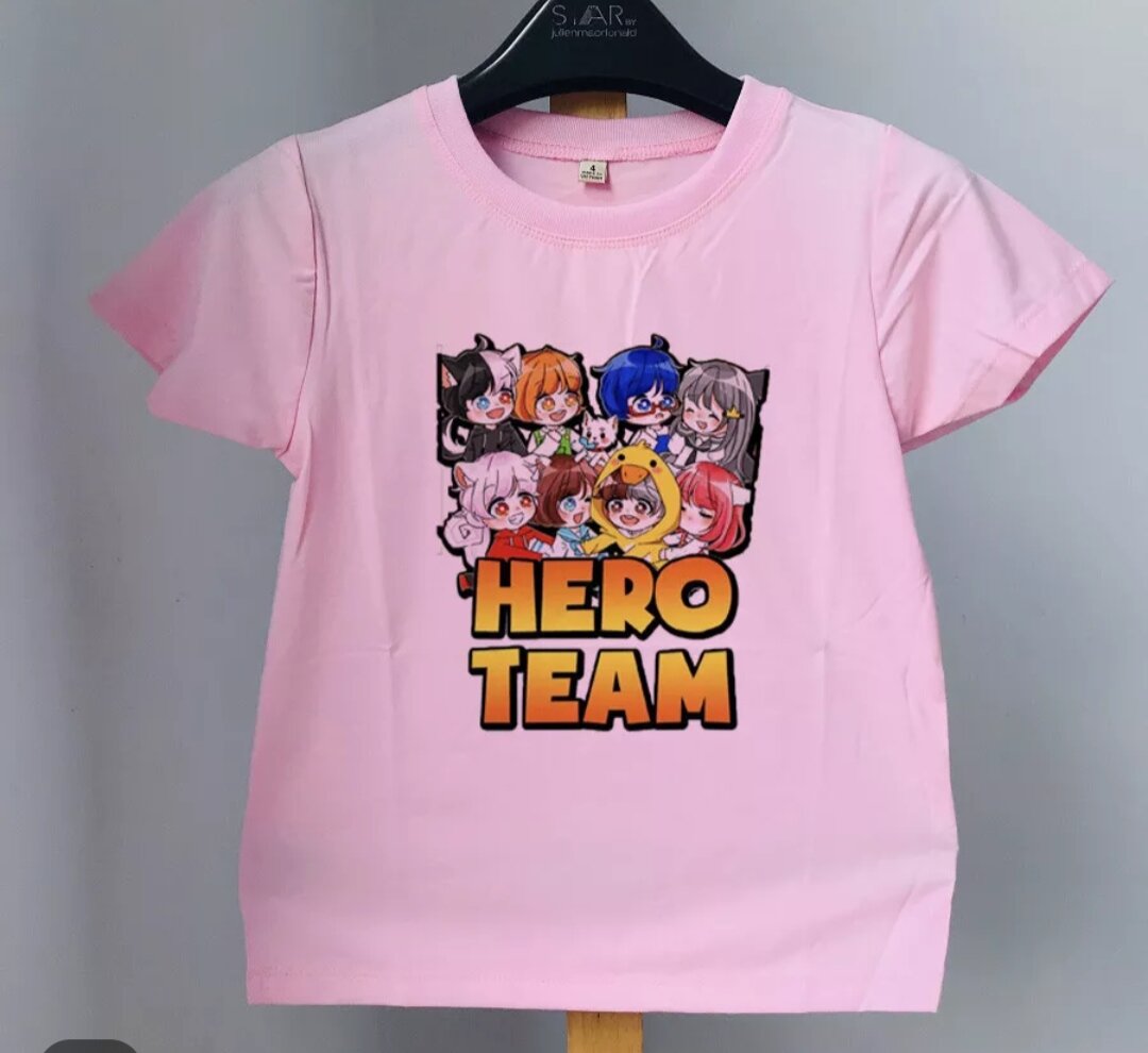 Áo thun bé trai bé gái in hình hello team