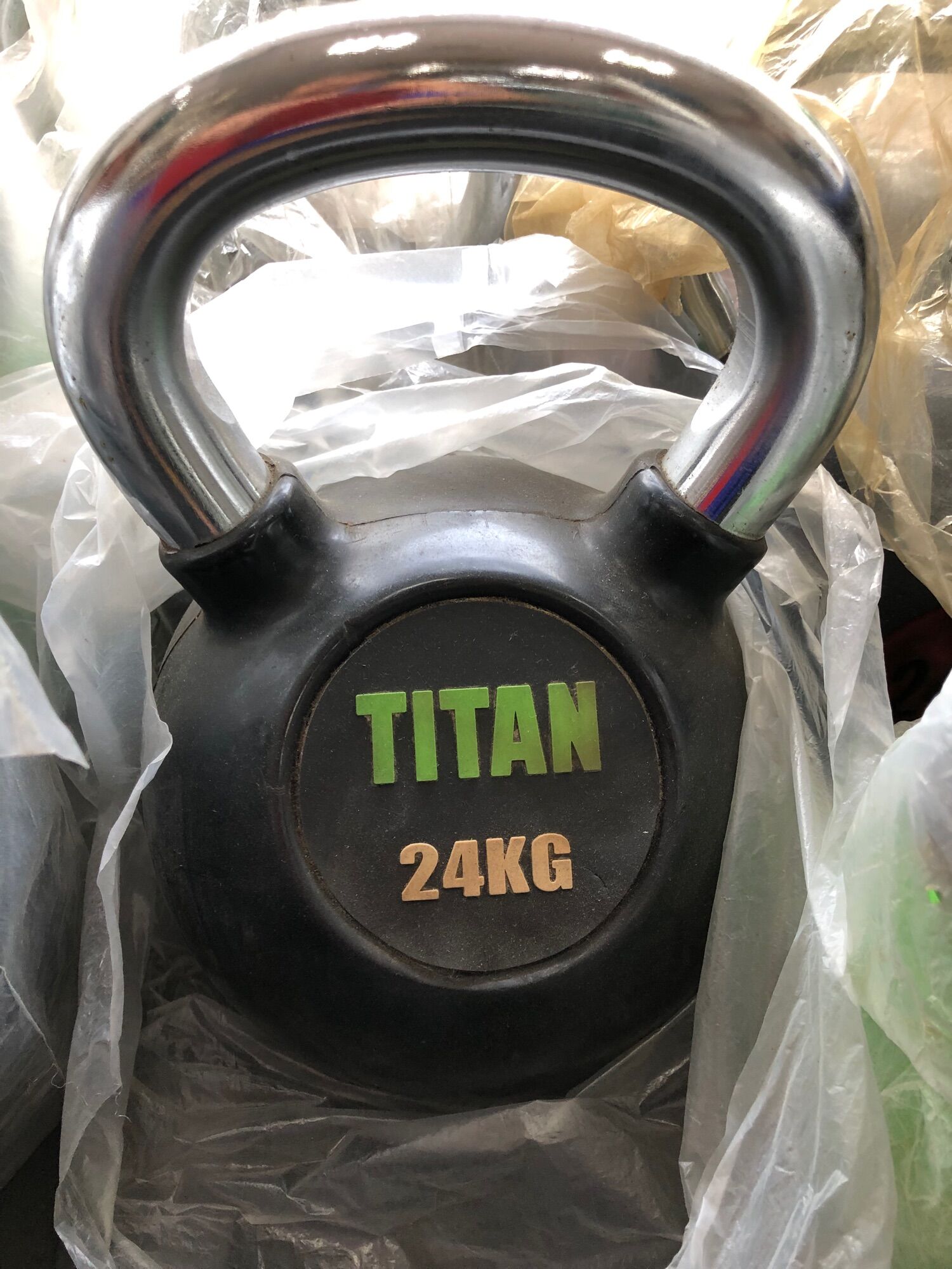 Tạ bình vôi, tạ ấm, tạ quai xách 24kg - hơi cũ