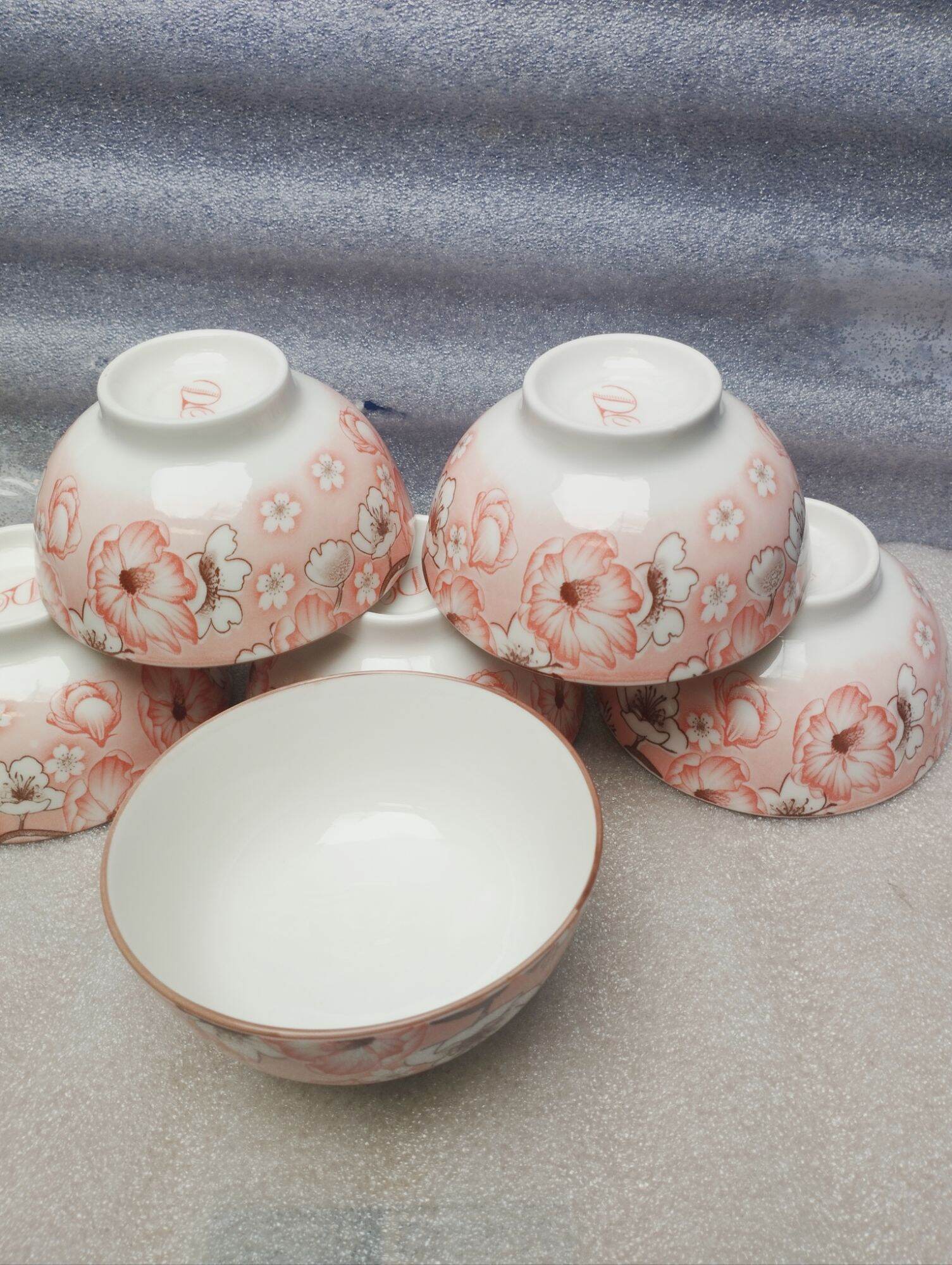 Combo 10 chén, 5 chén, 2 chén sứ 11.5cm hoa GL182