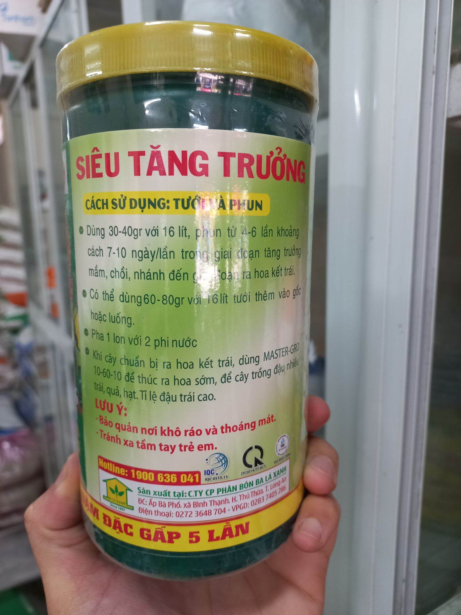 Phân bón lá Grow 4-5-4 NPK 15-30-15 681g