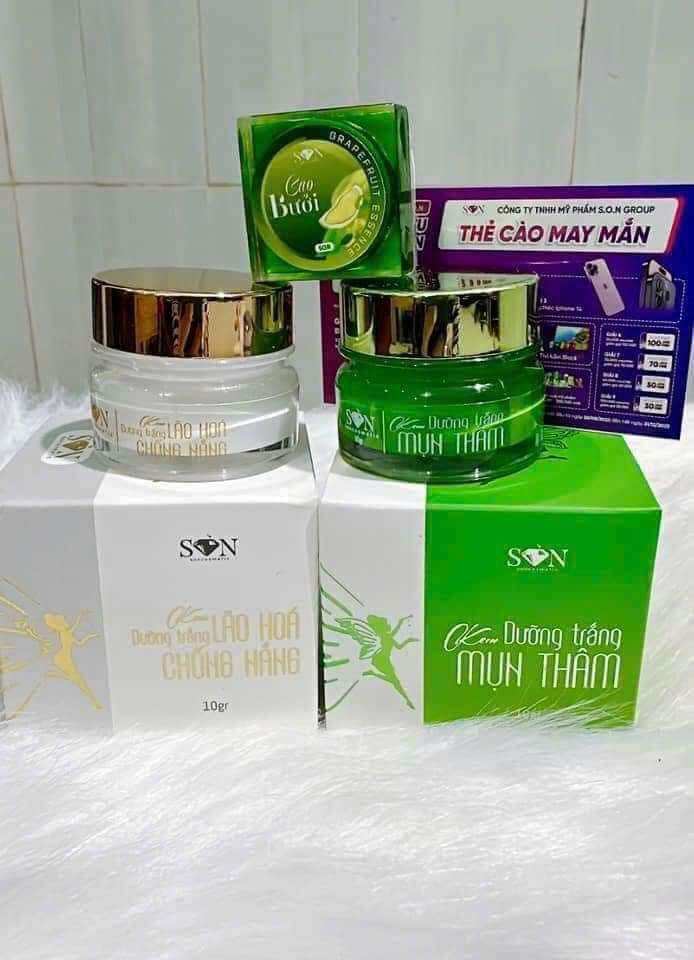 Combo kem face son nguyễn tiên, nám mụn trắng tàn nhang. tặng cao bưởi, + thẻ cào trúng thưởng