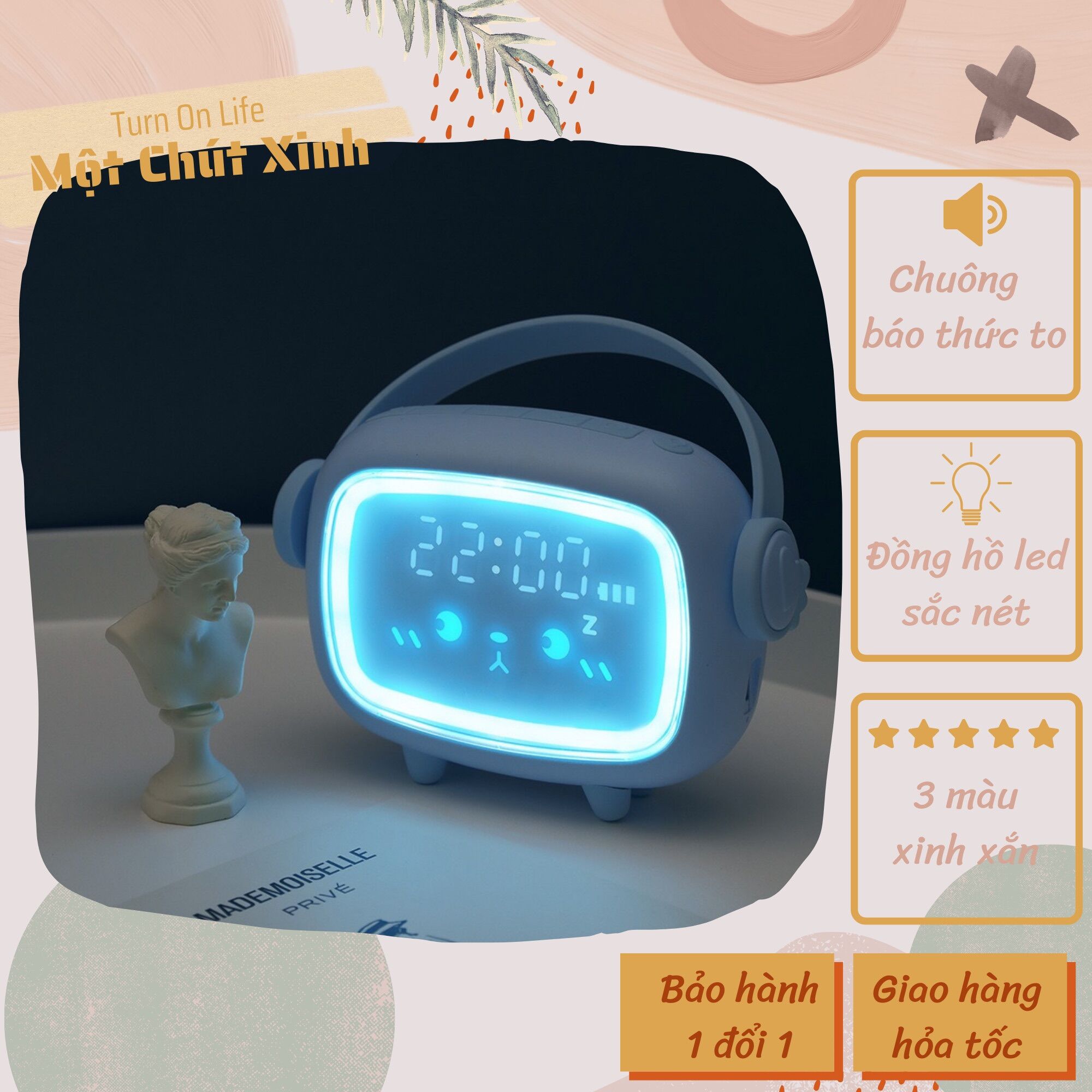 Đồng Hồ Báo Thức Cartoon Clock  Đồng Hồ Quà Tặng Sinh Nhật