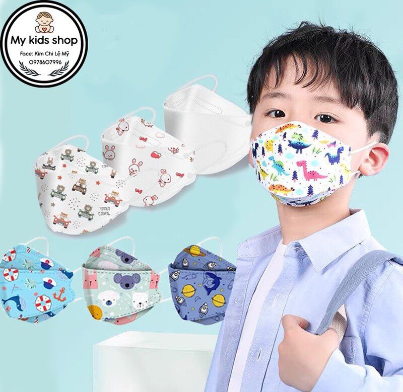 50 cái khẩu trang kf94 cho bé .(5 gói, 1 gói 10 cái)