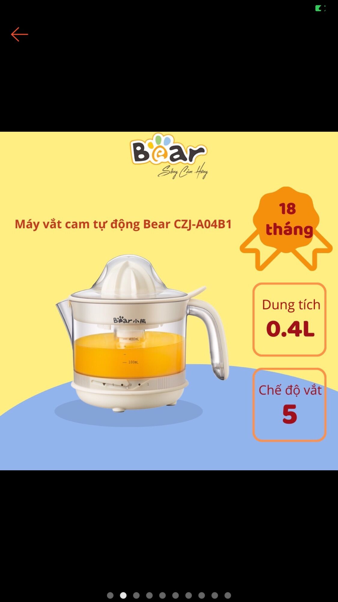 Máy vắt cam chính hãng Bear