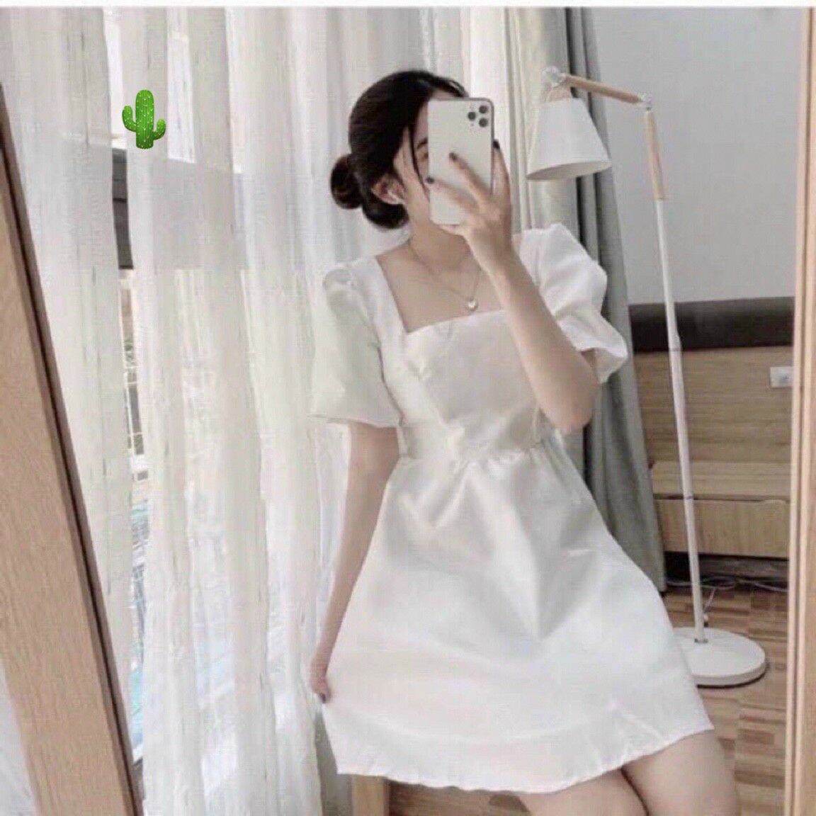 Set bộ váy tay phồng babydol