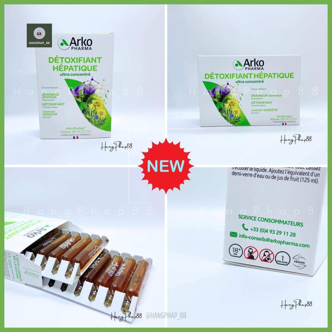 Detox gan 20 & 30 ống Arkopharma Pháp