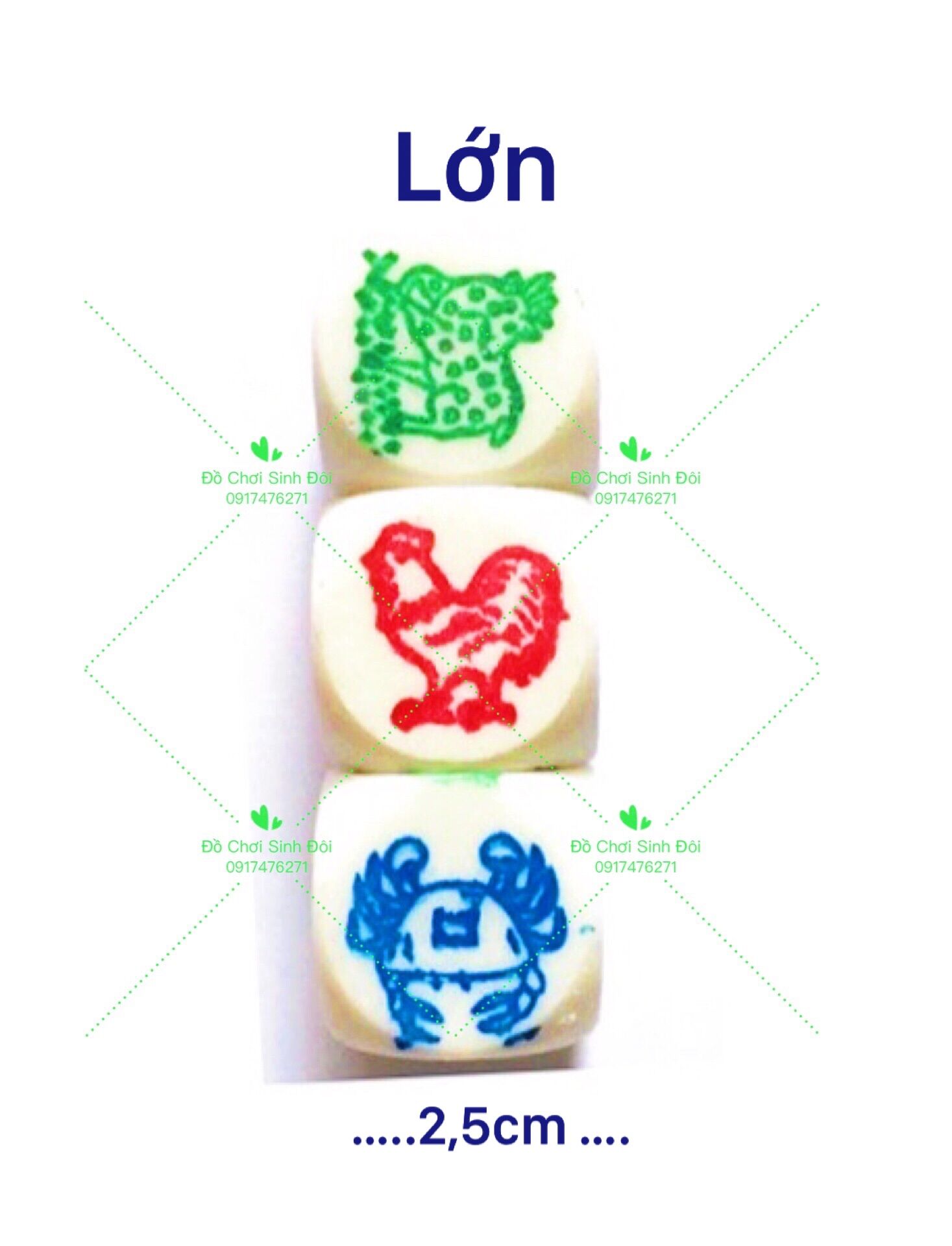 Cờ bầu cua hột đá lớn - 5 bộ