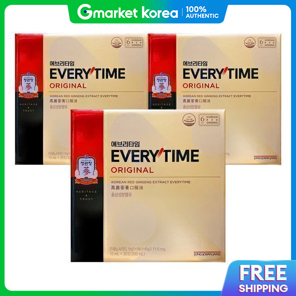 Jung Kwan Jang | Cheong Kwan Jang Red Ginseng Extract Everytime 10ml X 30 Pouches, 3 Units / Free Wj Shopping Bag