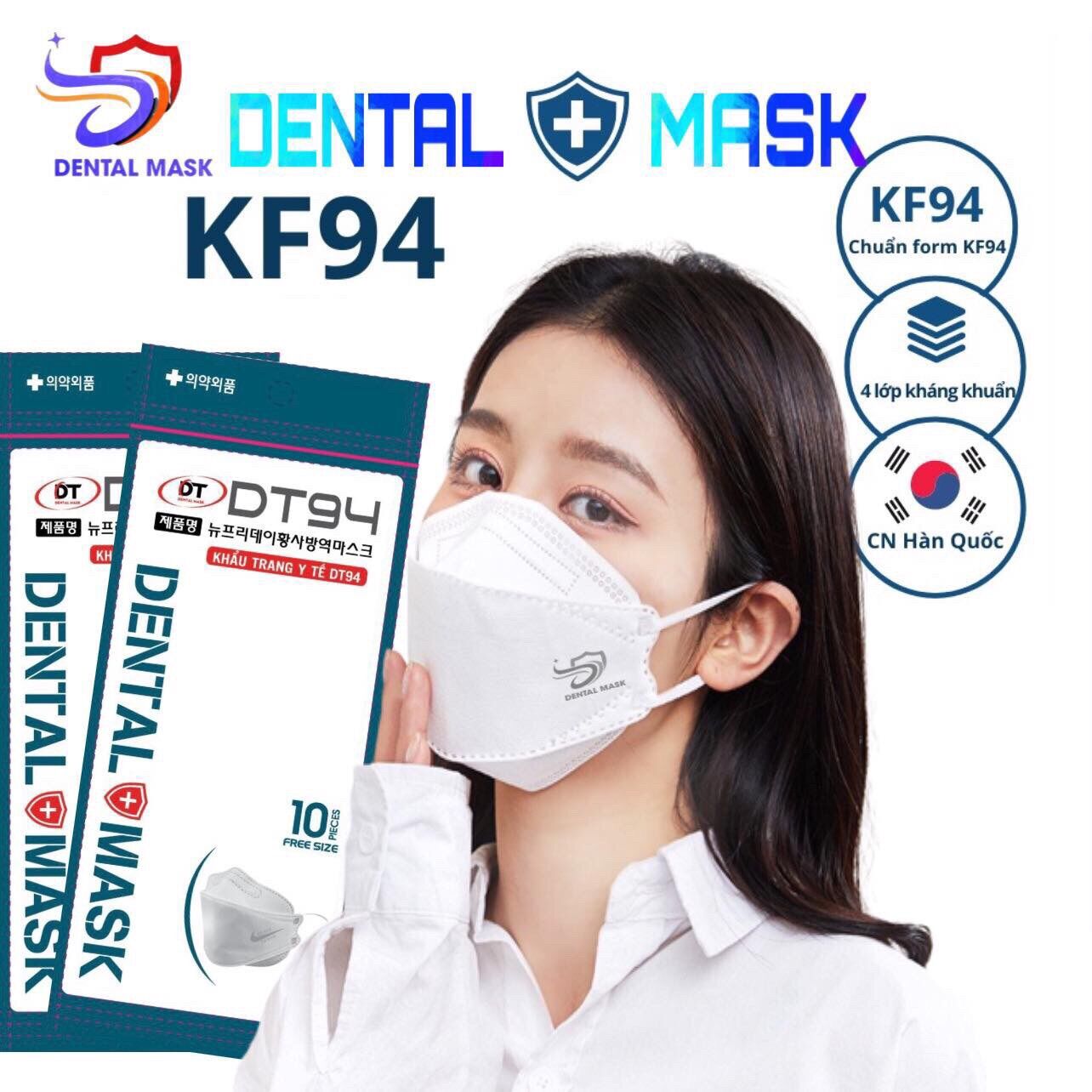 1 thùng khẩu trang kf94 dental mask 300 chiếc