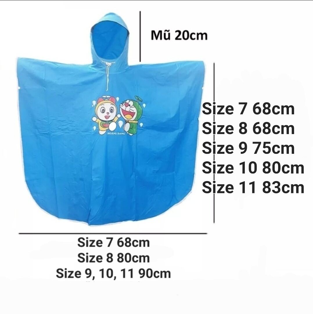 Áo Mưa Cho Bé Trai Gái Nam Nữ Raincoat For Kid ( Bộ Áo Đi Mưa Trẻ Em Bít Xẻ Tà Cánh Dơi Thời Trang N