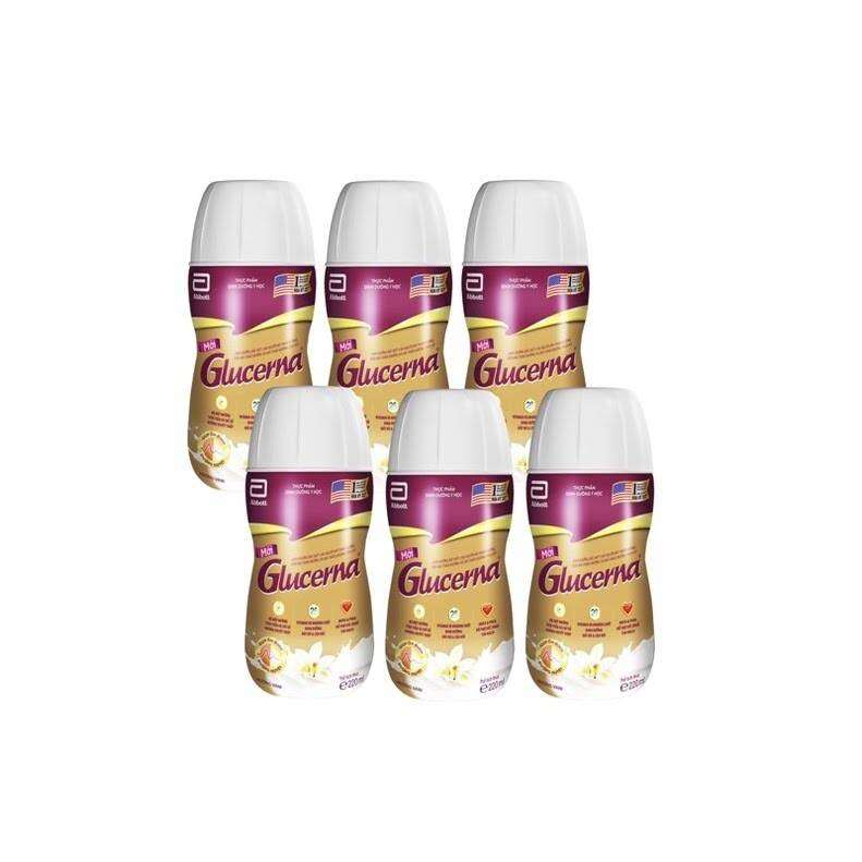 Lốc 6 chai SỮA NƯỚC GLUCERNA , hương vanilla, chai 220ml