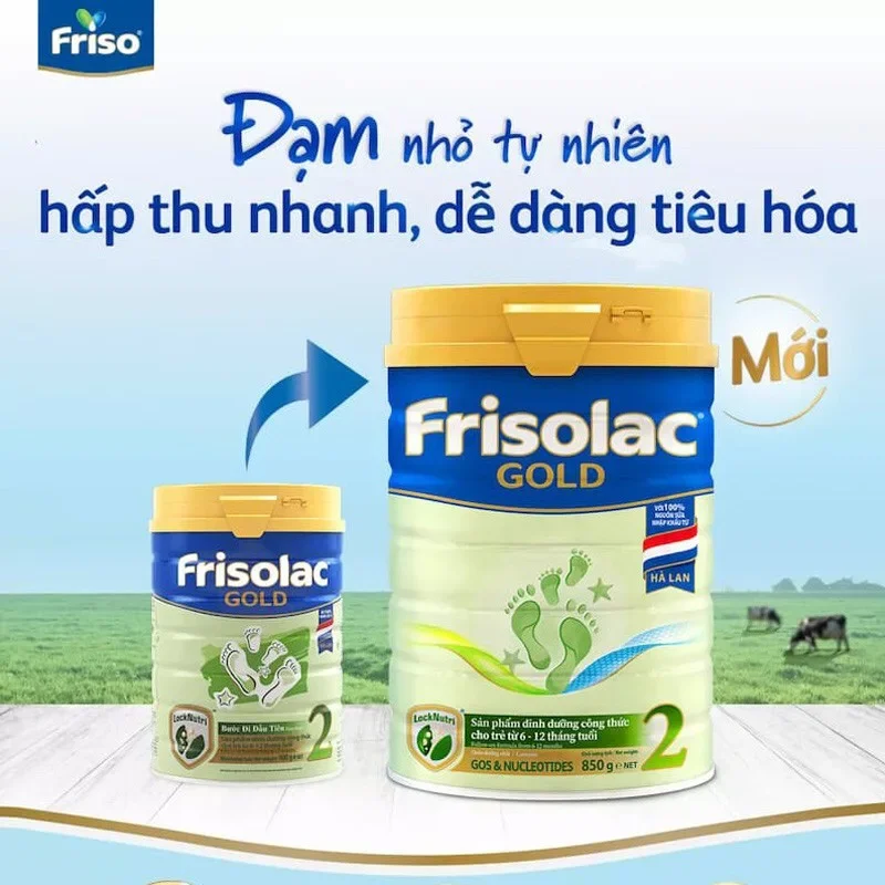 [HCM]Mẫu mới - Sữa bột Frisolac Gold số 2 850g