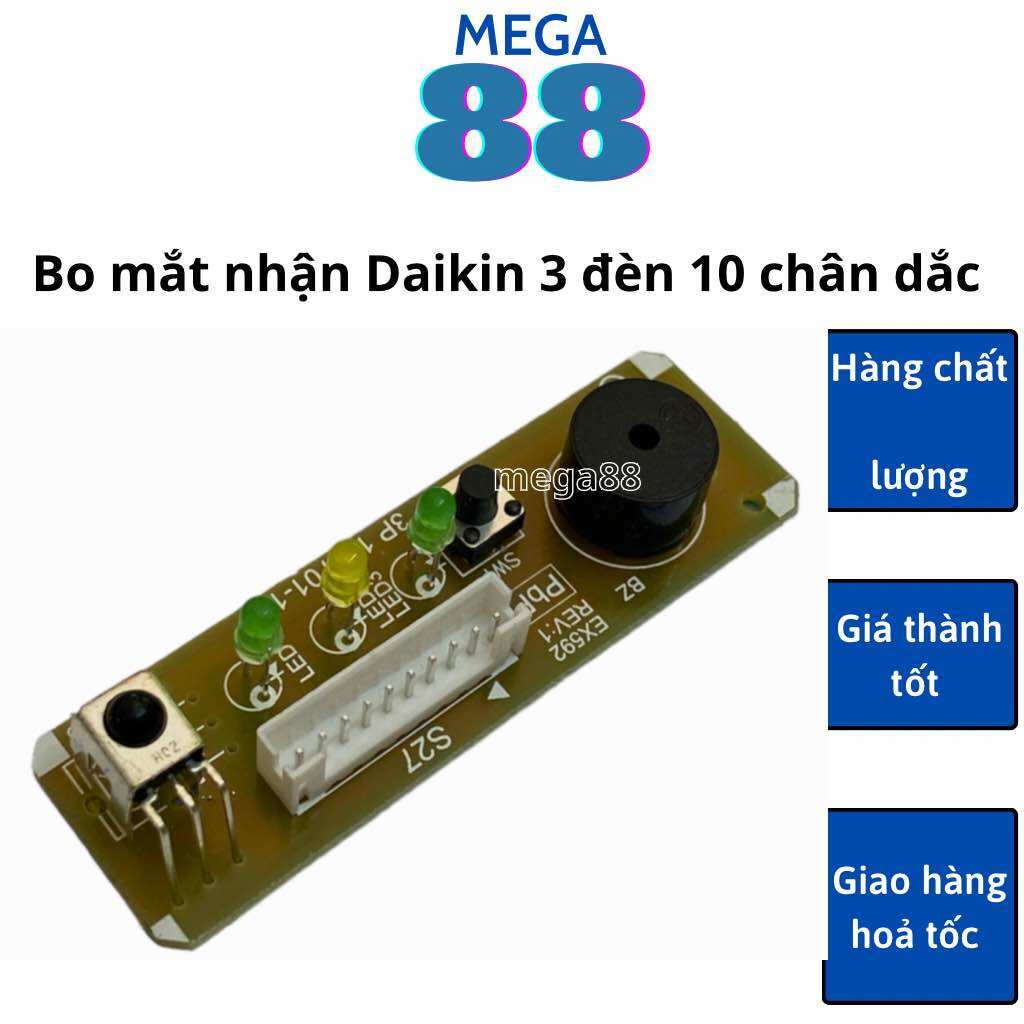 Bo mắt nhận điều hoà Daikin 3 đèn 10 chân - mắt nhận daikin