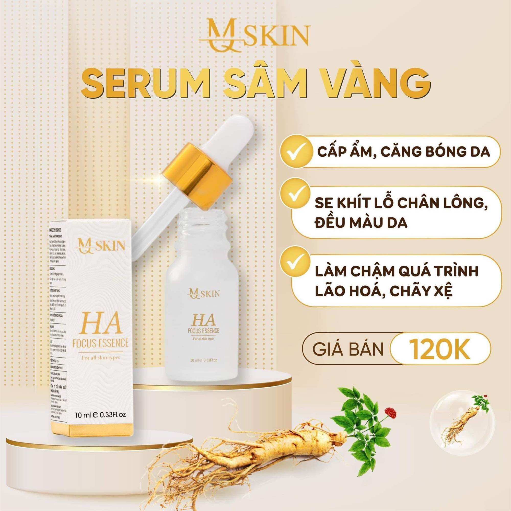 Combo kem face nám sâm vàng mq skin ( k tặng phiếu thưởng )