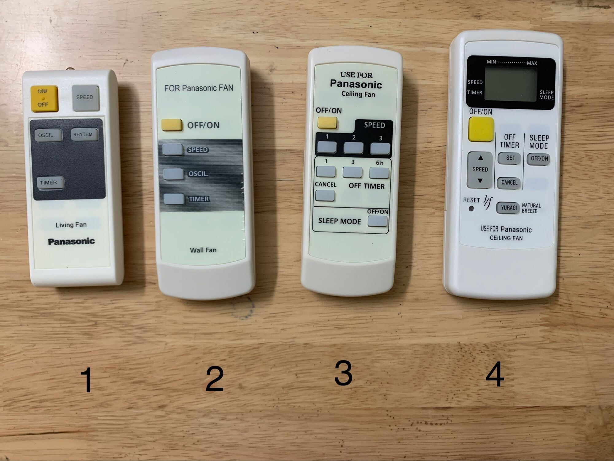 Remote điều khiển quạt Panasonic