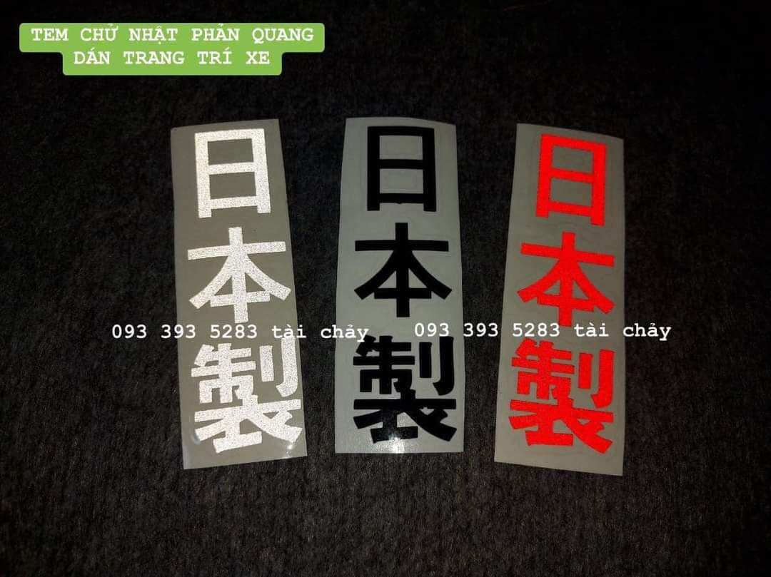 Tem chữ nhật phản quang dán trang trí xe