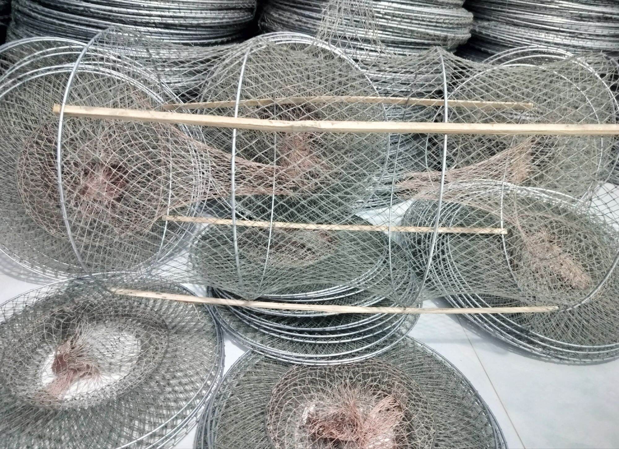 lờ cá lóc cải tiến vành sắt 32*53 4 vành hôm chỉ