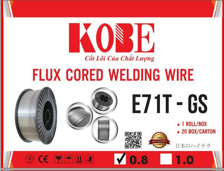 Dây hàn MIG lỗi thuốc không dùng khí KOBE.