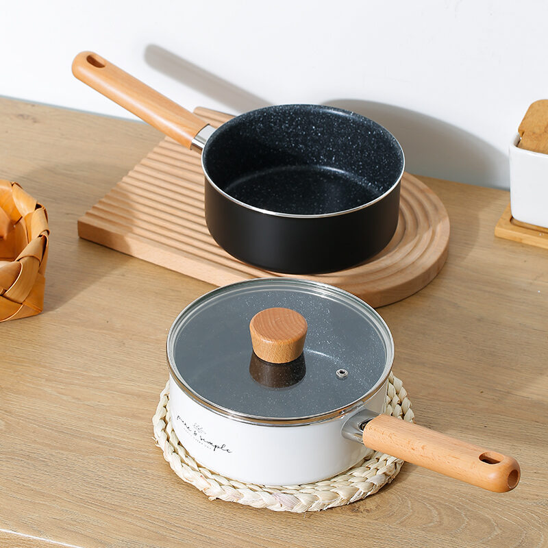 Không Dính Nâng Cấp❤Nồi Sữa Đá Maifan Chảo Chống Dính Nồi Nhỏ Nấu Mì Ăn Liền Sữa Nóng Bếp Ga Dùng Cho Bếp Từ Thông