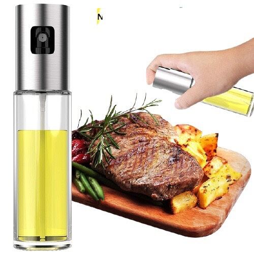 Chai xịt dầu ăn, Bình xịt dầu ăn phun sương cho nồi chiên không dầu bằng thủy tinh