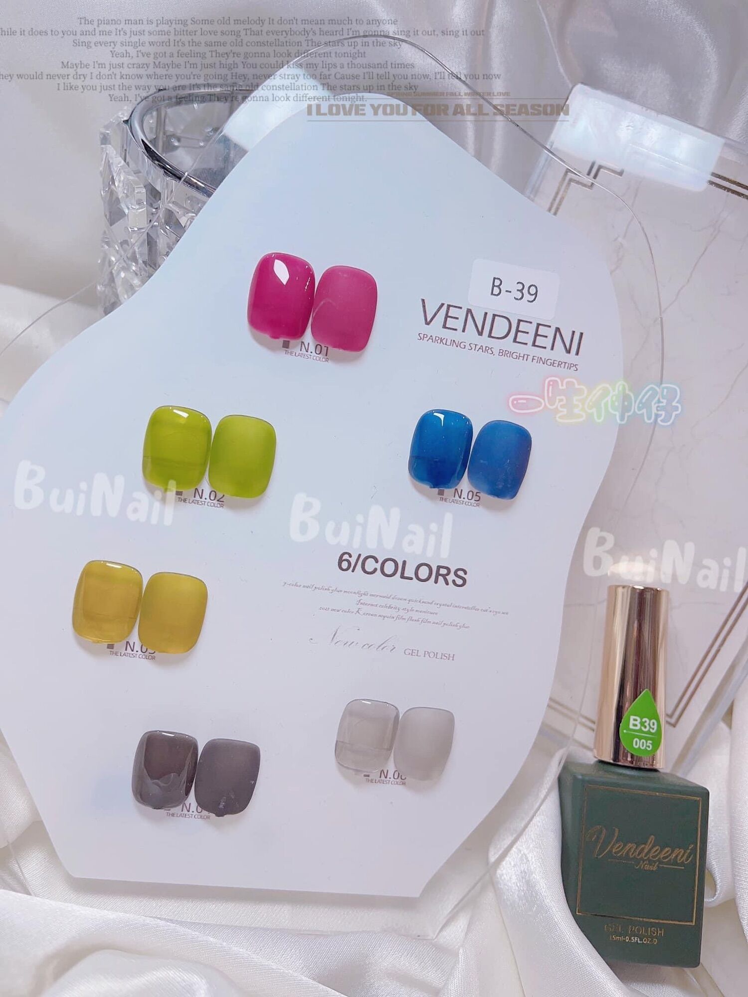 SET SƠN THẠCH B-39 VEDENNI 6 CHAI ( TẶNG KÈM BẢNG MÀU )