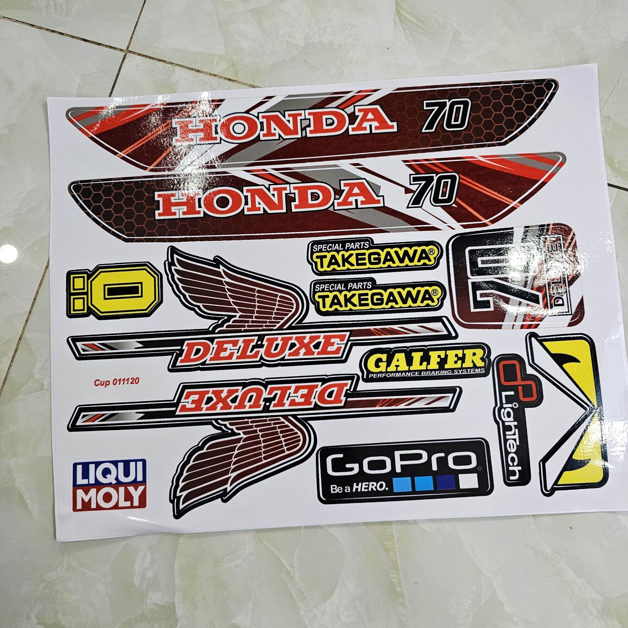Tem xe honda cub 50 deluxe kèm logo