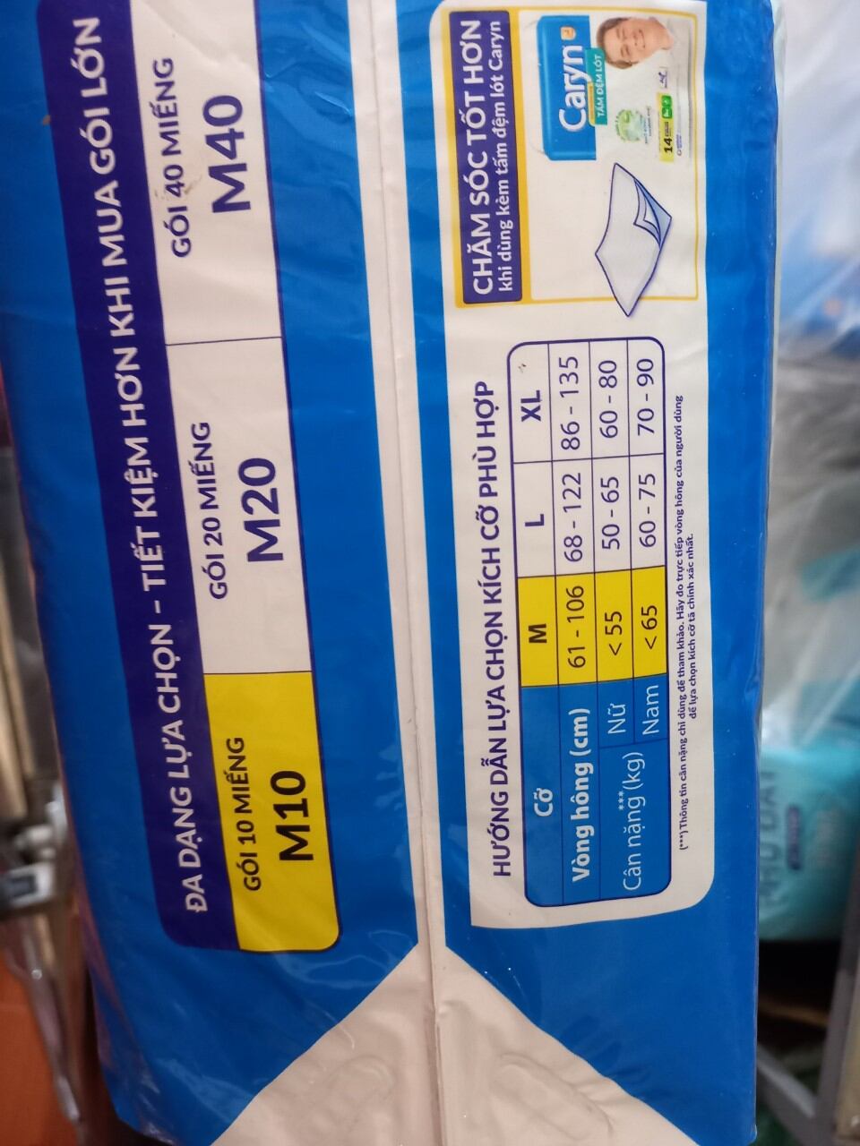 Bỉm tã dán người già Caryn M10