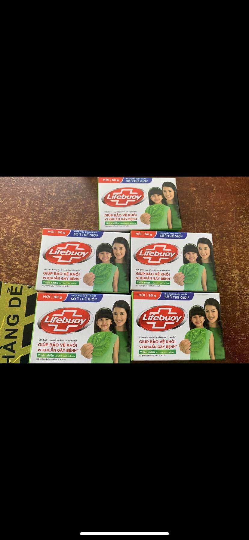Combo 5 cục xà bông diệt khuẩn Lifeboy 90 g màu xanh lá