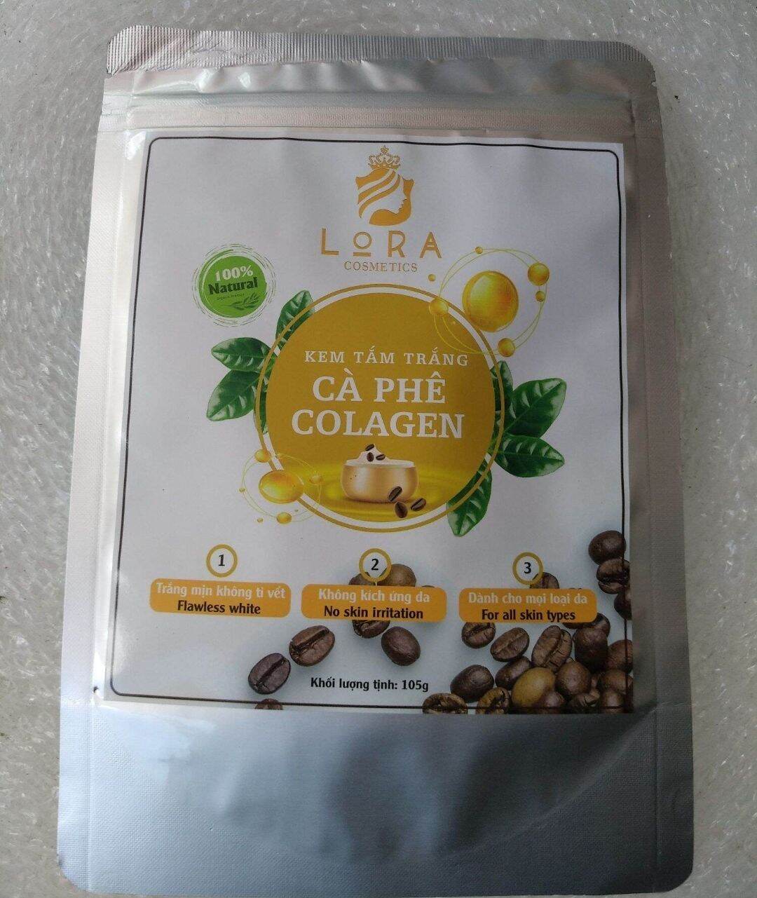 kem tắm trắng cafe lora cosmetic