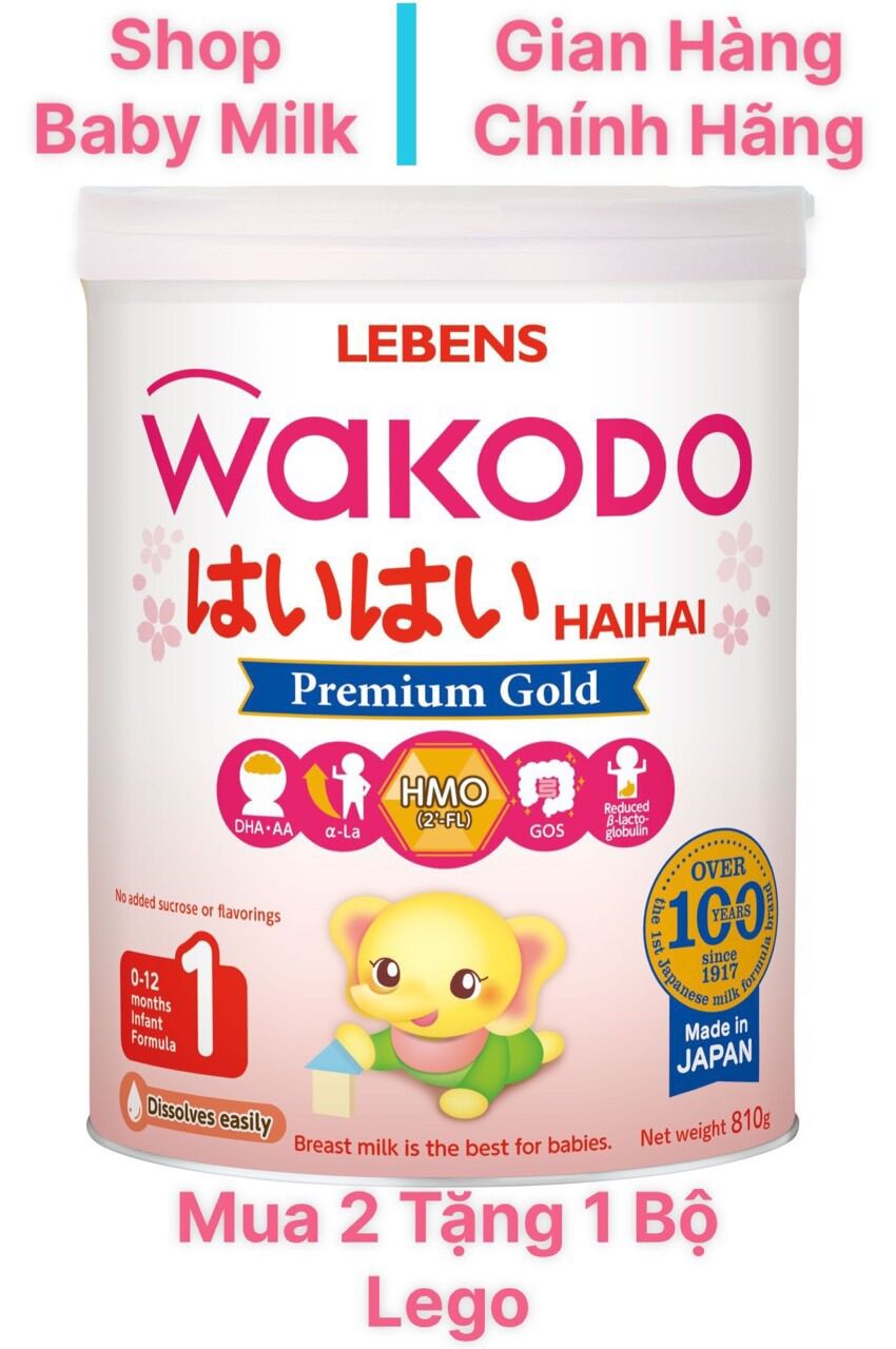 Sữa wakodo haihai số 1 date mới 6/2025 mua 2 lon tặng quà