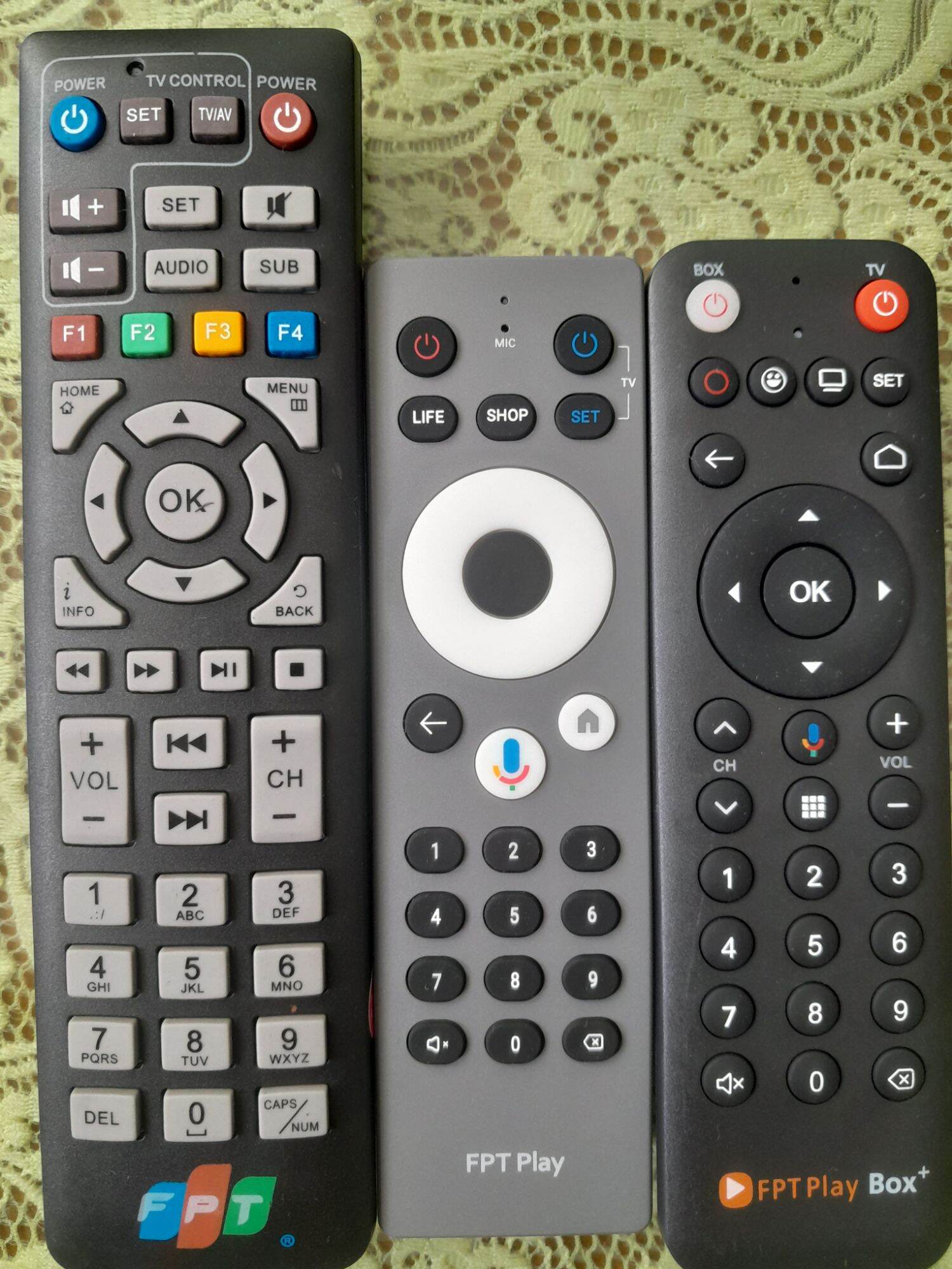 HCM Remote điều khiển đầu thu truyền hình FPT mẫu thường và có giọng nói. Bảo hành 6 tháng