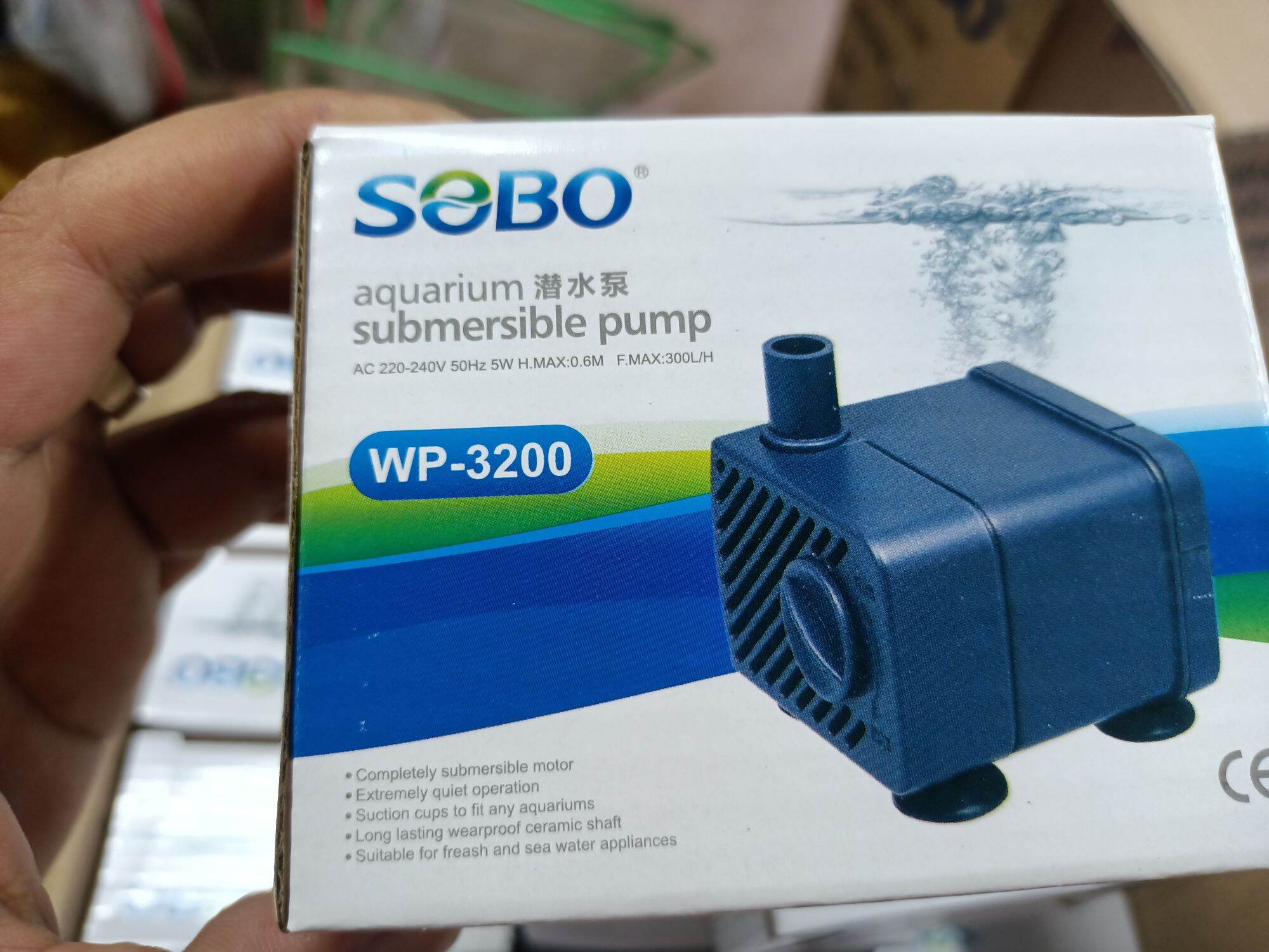 MÁY BƠM HỒ CÁ , MÁY BƠM CHÌM SOBO WP 3200 ( 5w )