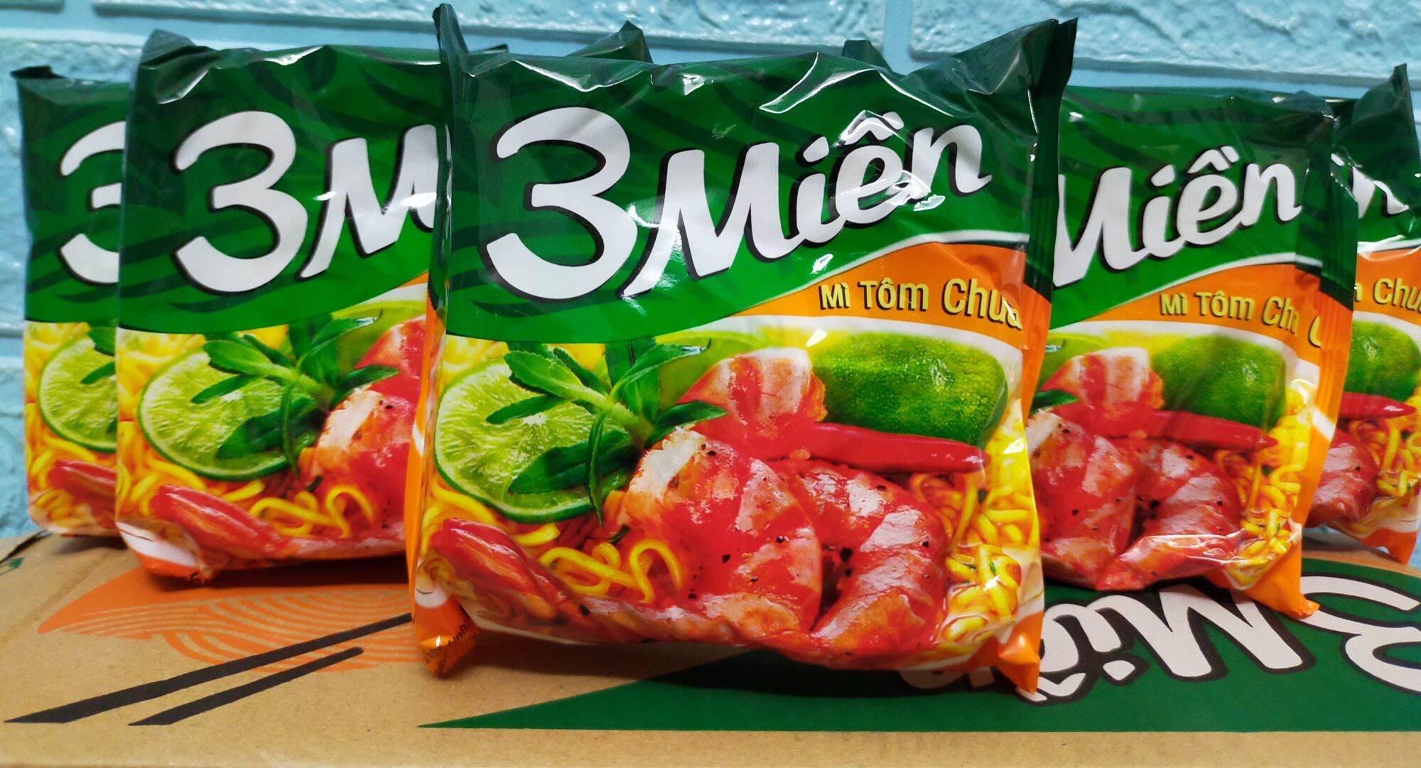 Mì 3 miền Mì Tôm chua cay ( 1 Thùng 30 Gói )