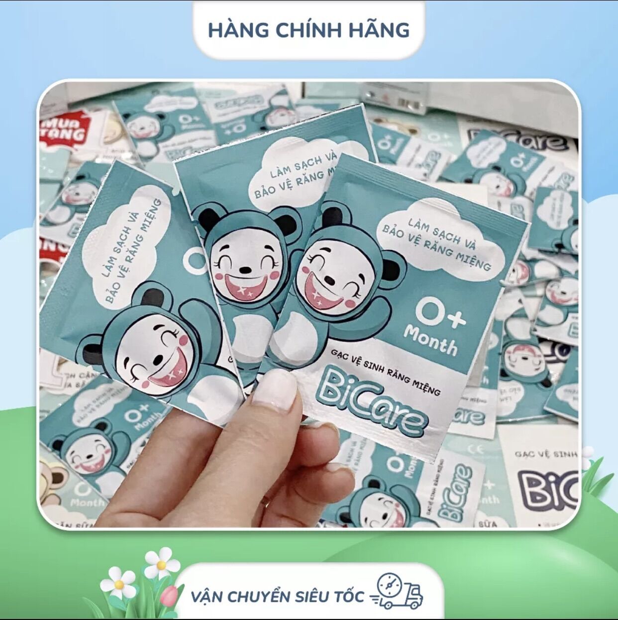 Gạc rơ lưỡi Bicare hộp 30c