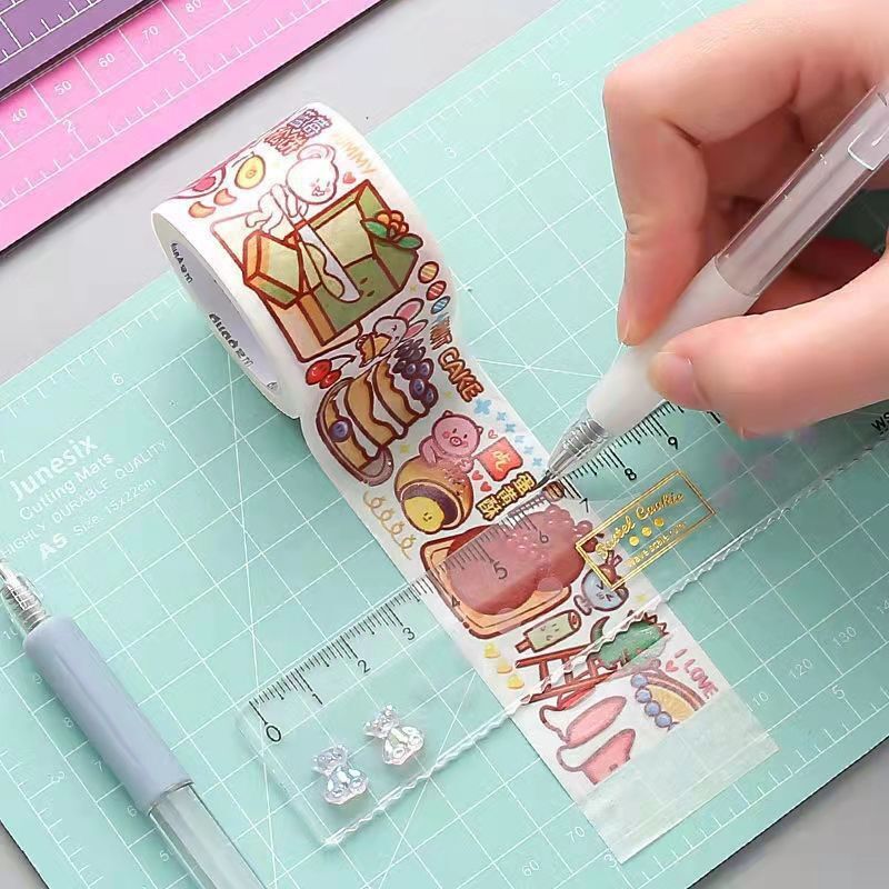 Dao cắt khắc sticker washi dạng bút bấm Diy
