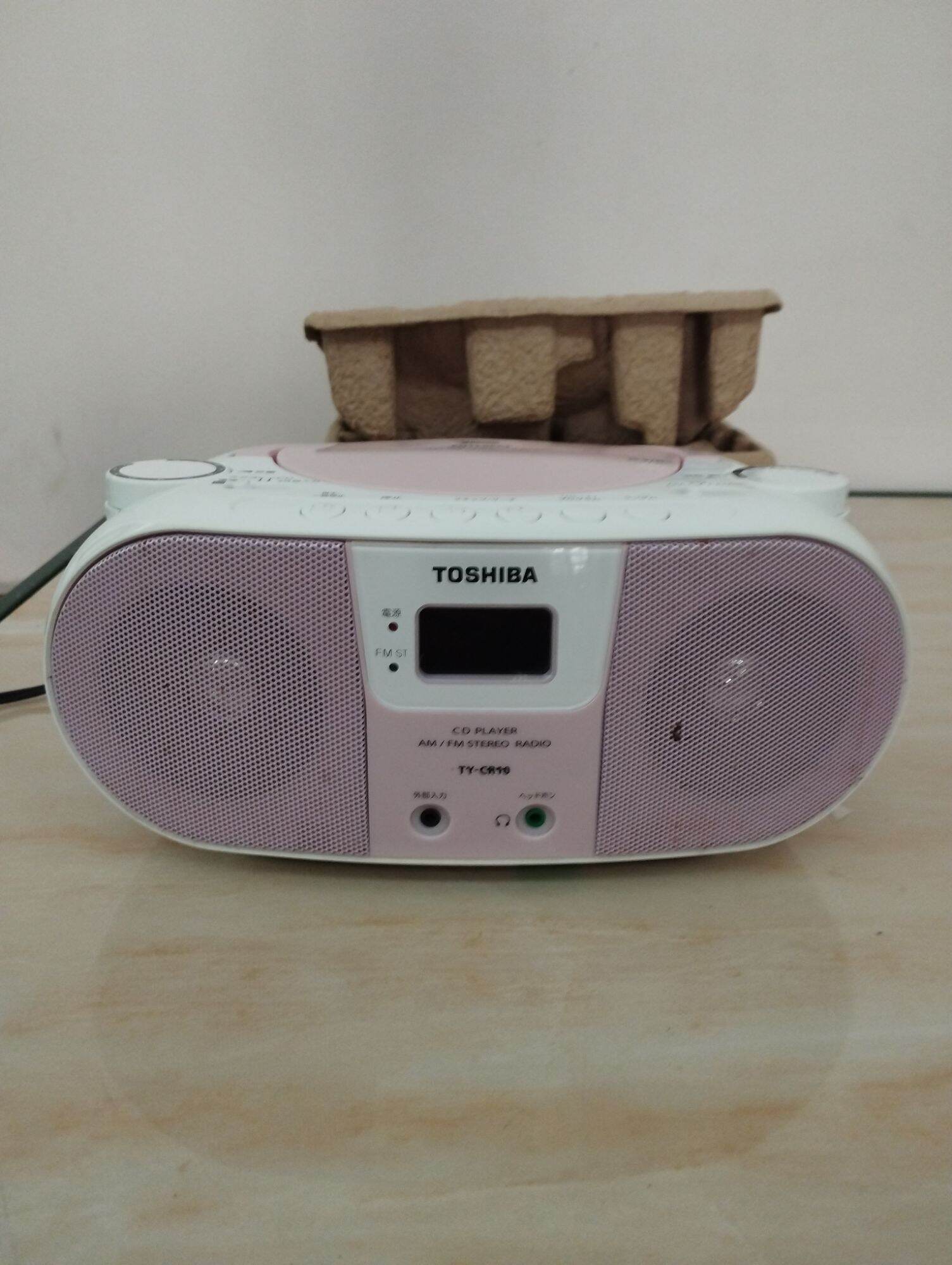 Đài Radio, CD TOSHIBA TY-CR10 hàng nội địa Nhật (China gia công SX cho  Nhật) công suất 14w, sử dụng điện áp AC 100-110v 