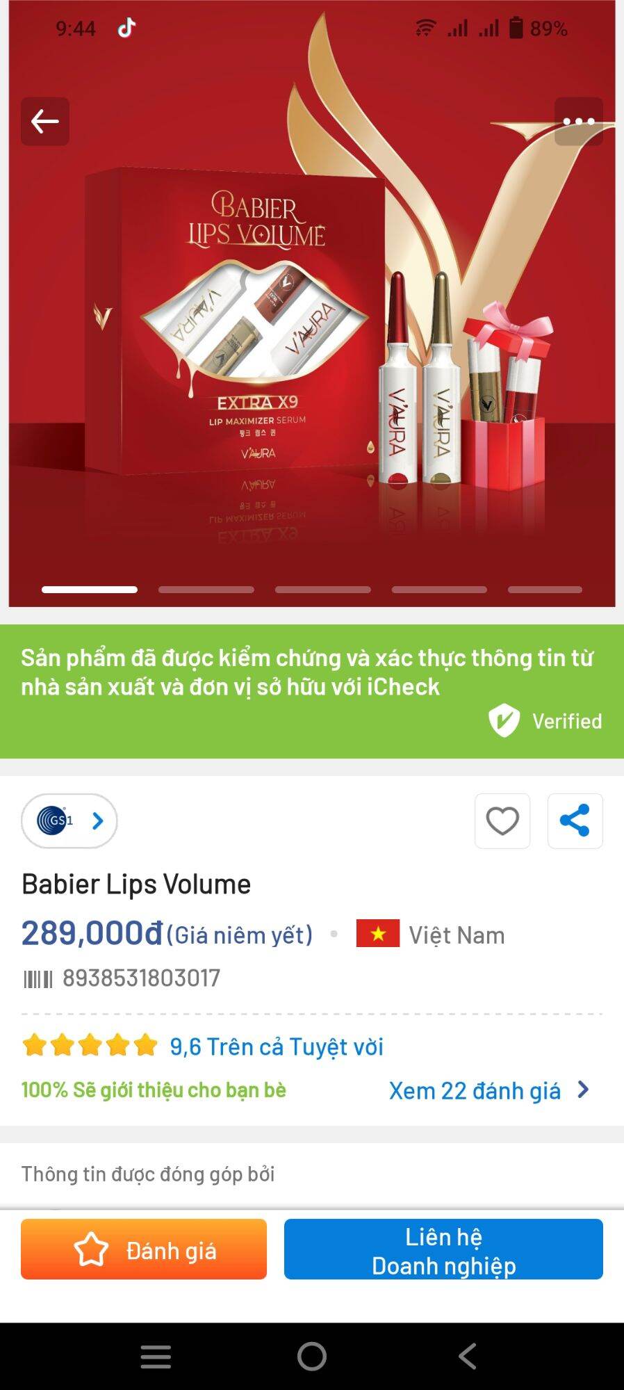 Son săm hàn quốc VAURA V3