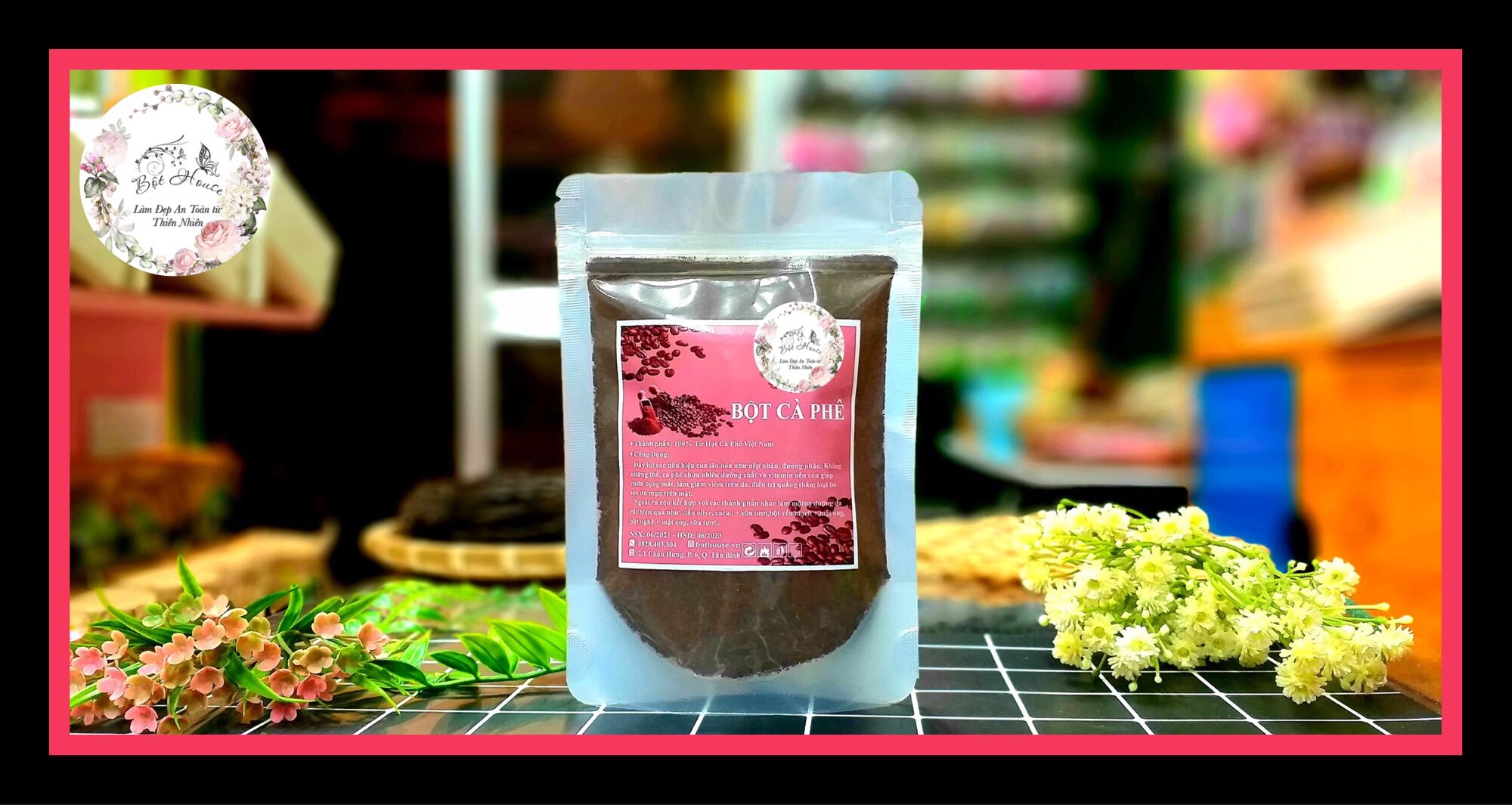 Bột cafe nguyên chất/ đắp mặt/tẩy tế bào chết nhà bột