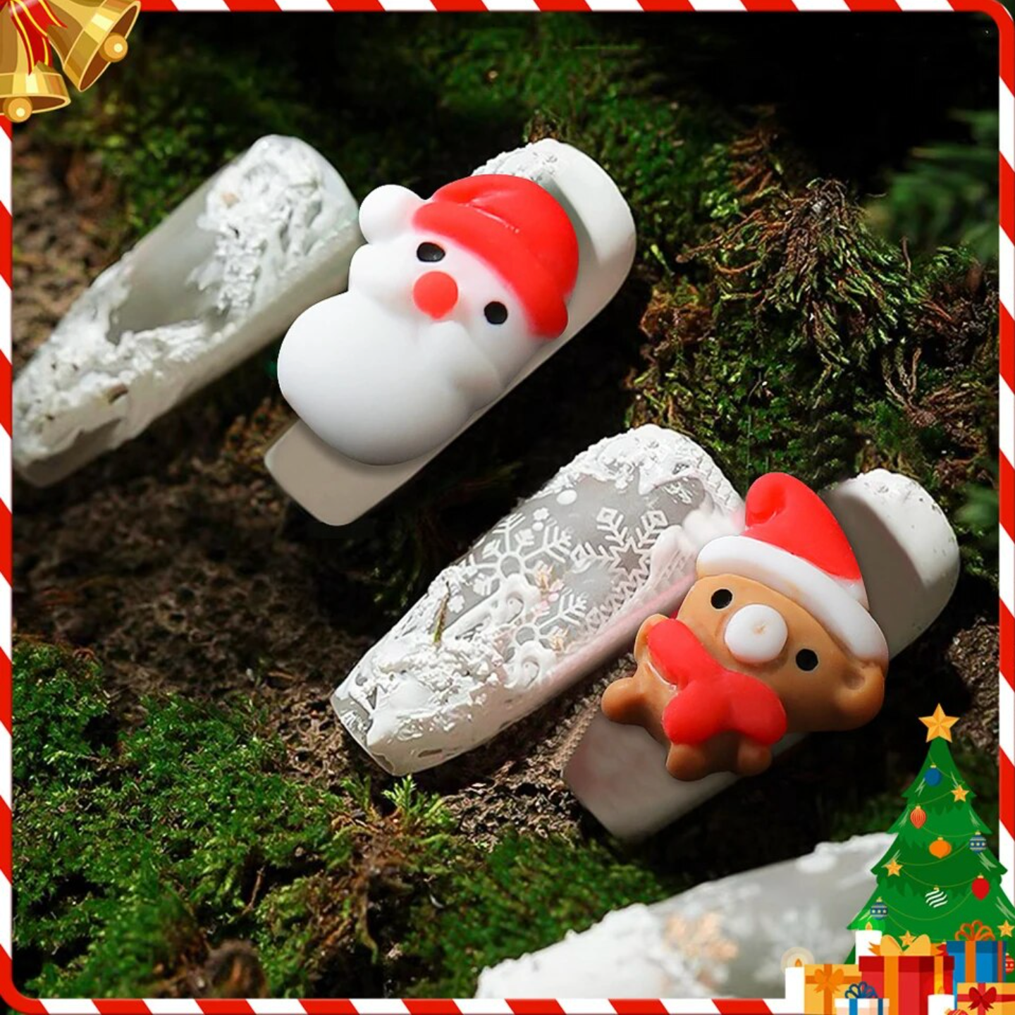 Phụ kiện nail charm bột Noel giáng sinh ( túi 14 cái đến 20 cái )