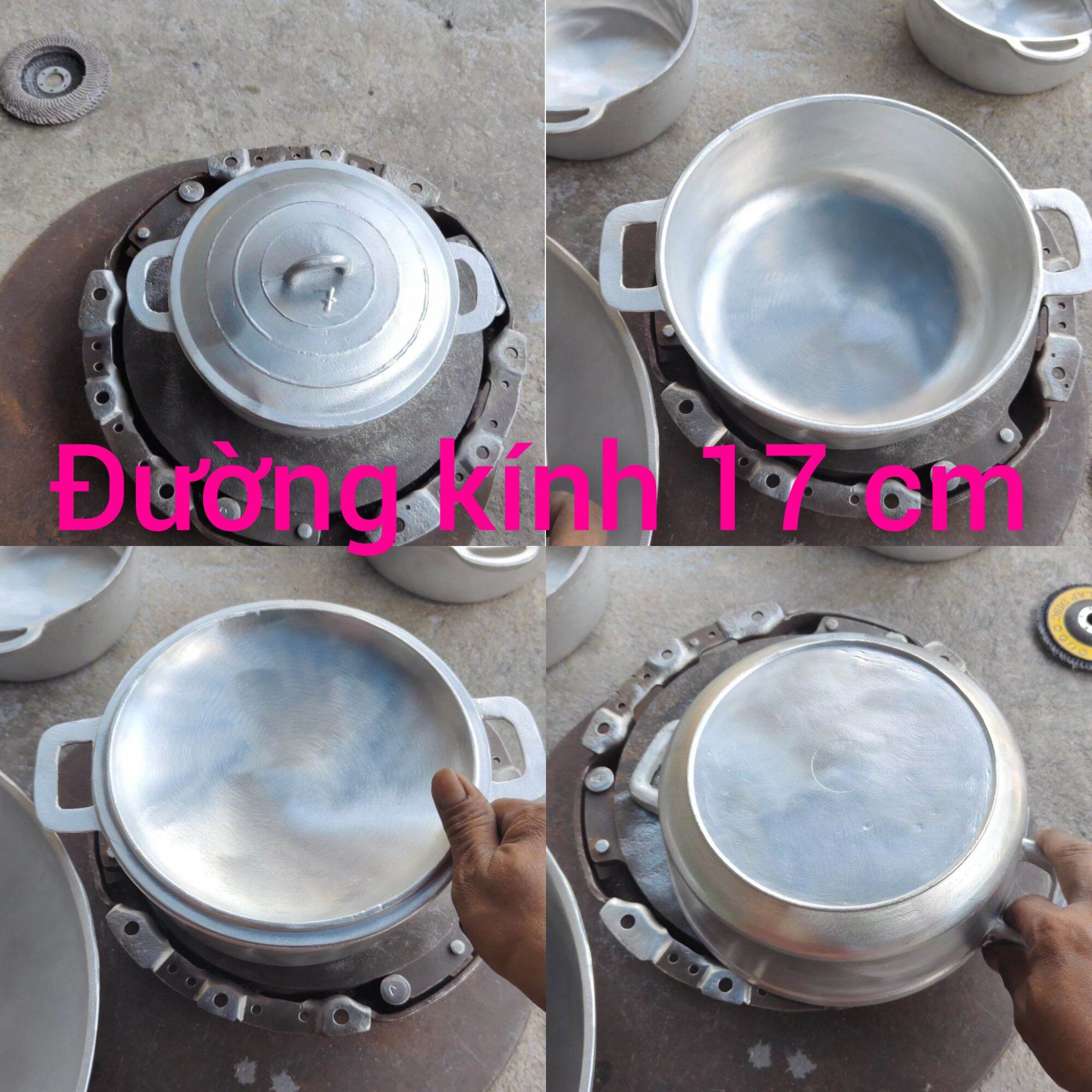 Nồi Gang Đúc Đã Được Mài Bóng đường kính 17.5cm