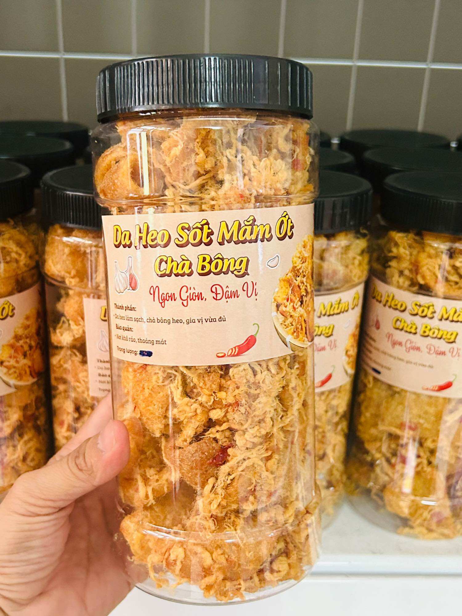 Da heo sấy mắm hành chà bông -300gr