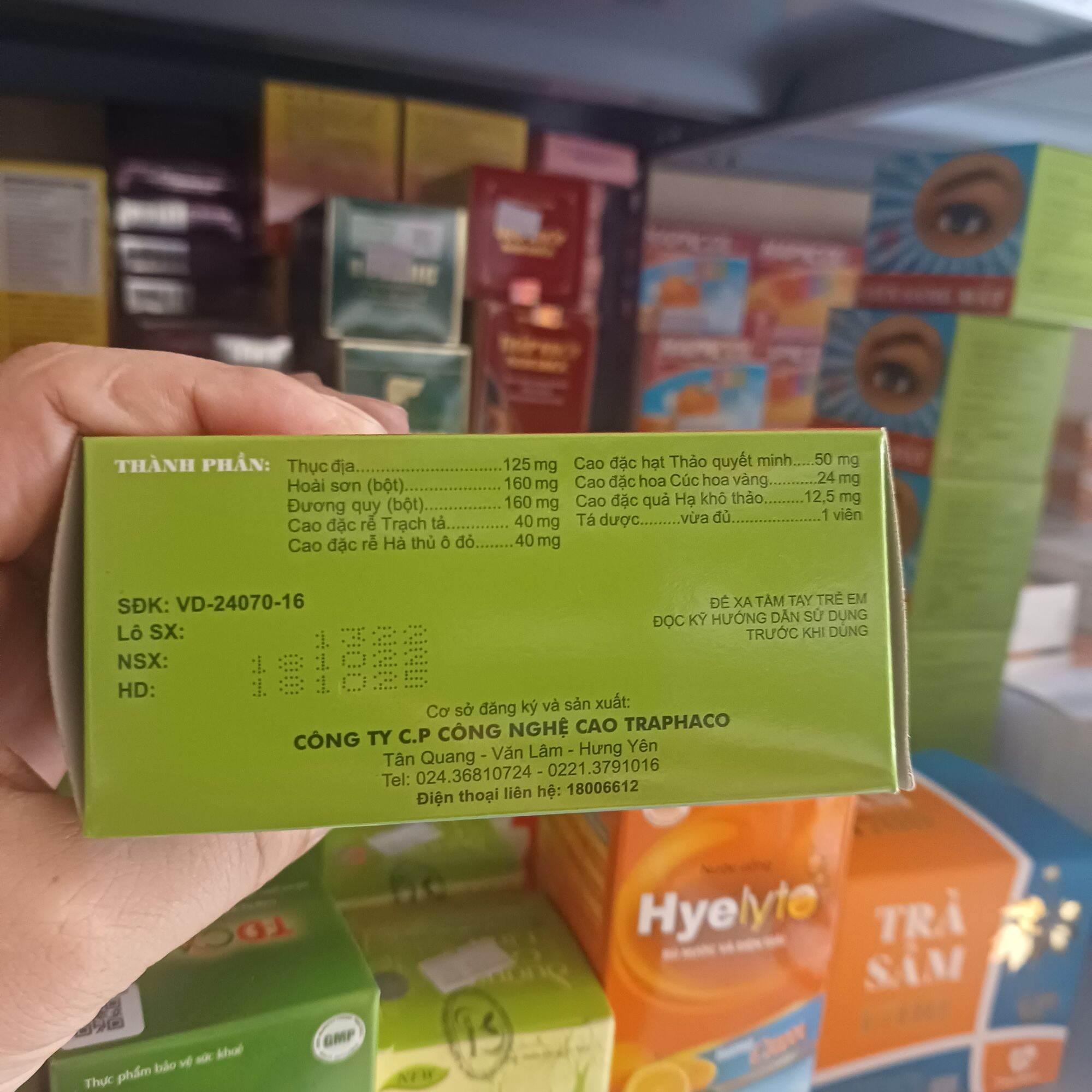Sáng mắt traphaco hộp 100 viên nang